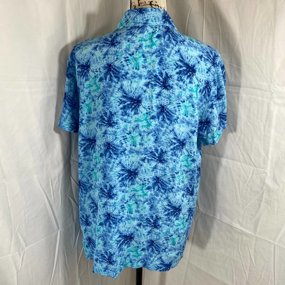 Josephine Chaus Studio Woman's Hi-Neck Short Sleeve Button Down Sz 12 - Picture 2 of 8